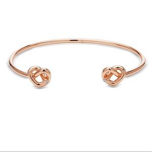 Kate Spade Double Loves Me Knot Cuff Bracelet Rose Gold